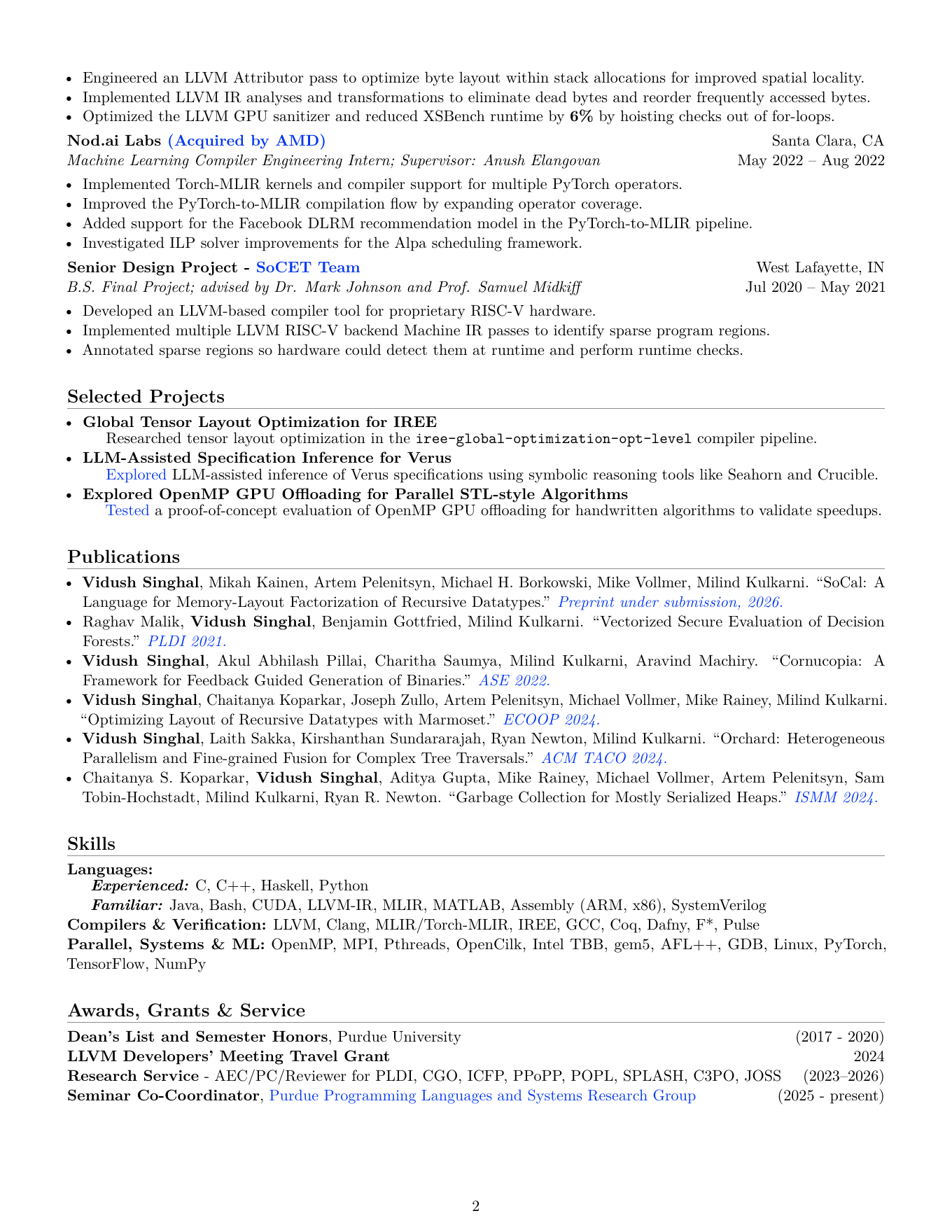 Resume page 2